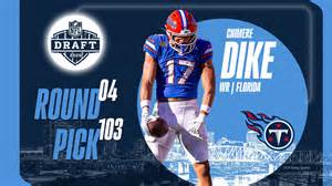 2025 NFL Draft fourth round pick 103 Tennessee Titans Chimere Dike