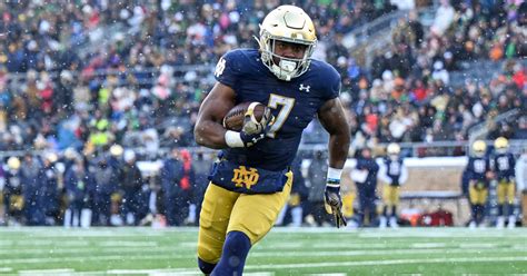 Audric Estimé Notre Dame running back college career stats
