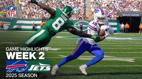 Bills Jets 2025 season Week 2 Week 18 game results scores