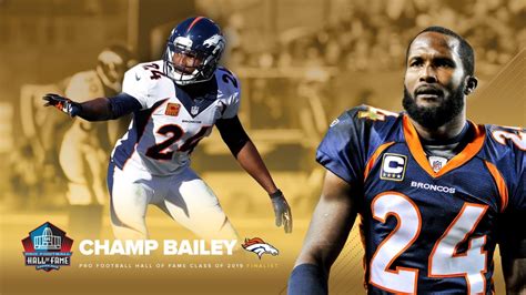 Champ Bailey career statistics Pro Football Hall of Fame 2019 induction