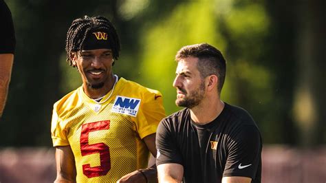 David Blough coaching Washington Commanders quarterback room Jayden Daniels