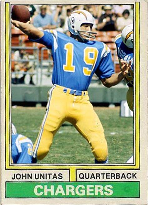 Johnny Unitas Chargers 1973 NFL season stats games