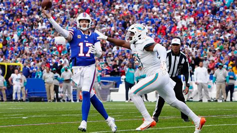 Josh Allen Buffalo Bills vs Miami Dolphins quarterback record stats