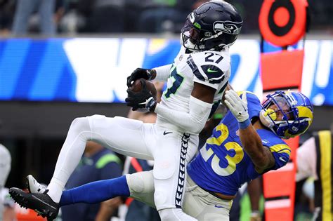 Julian Love 2023 Pro Bowl season Seahawks interceptions Eagles Monday Night Football