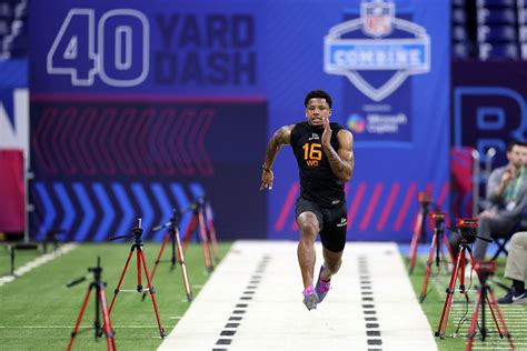 Kyler Gordon running agility drills at the 2022 NFL Scouting Combine, slot cornerback prospect