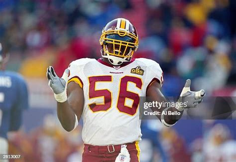 LaVar Arrington Washington Redskins linebacker number 56 in action