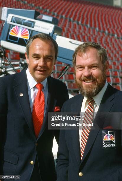 Merlin Olsen NBC sports broadcaster NFL analyst Dick Enberg