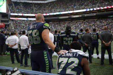 Michael Bennett Seahawks national anthem protest 2017 CenturyLink Field