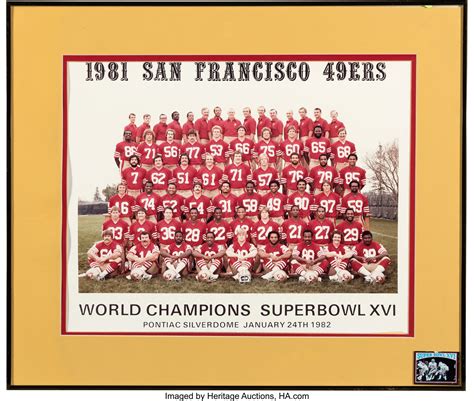 San Francisco 49ers 1981 Super Bowl XVI champions celebration
